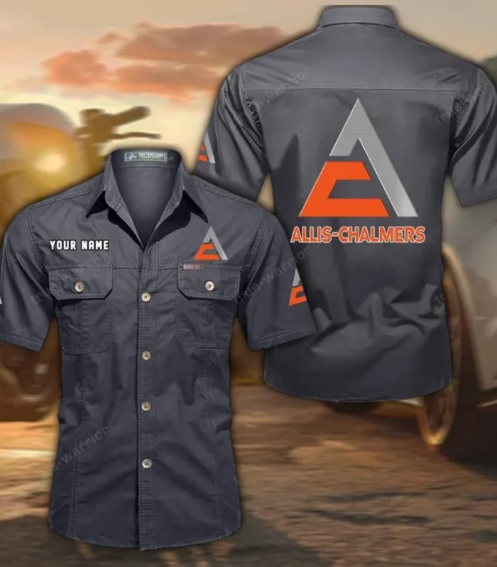 Heavy Farm Tractor Exclusive Logo Short Sleeved Shirt, Gift For Heavy Farm Tractor Lovers CAR444 - Gray