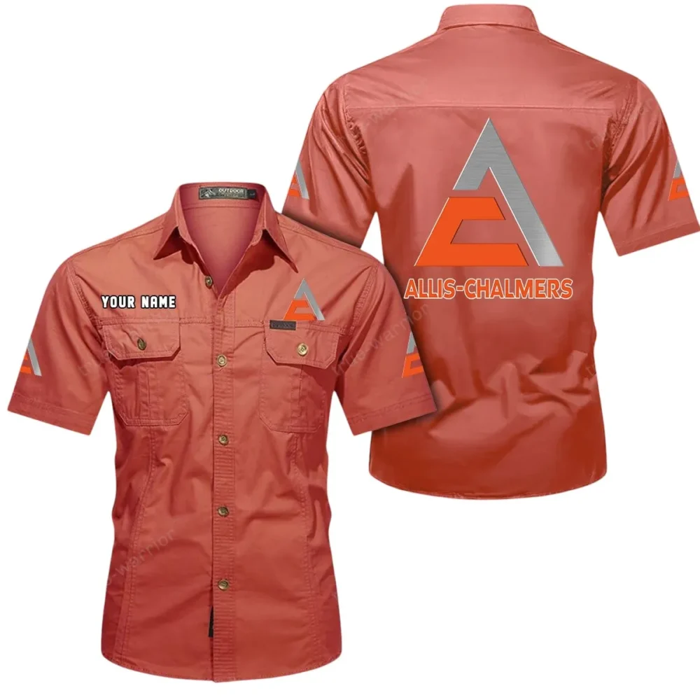 Rural Work Tractor Exclusive Logo Short Sleeved Shirt, Gift For Rural Work Tractor Lovers CAR444 - Red - Image 2