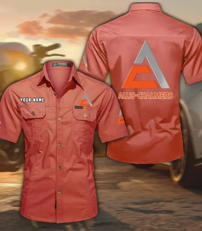 Rural Work Tractor Exclusive Logo Short Sleeved Shirt, Gift For Rural Work Tractor Lovers CAR444 - Red