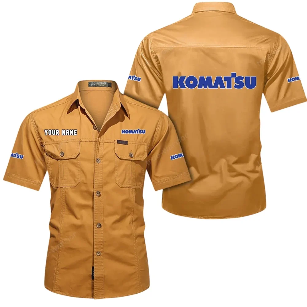 Heavy Duty Machine Exclusive Logo Short Sleeved Shirt, Gift For Heavy Duty Machine Enthusiasts CAR444 - Turmeric - Image 2