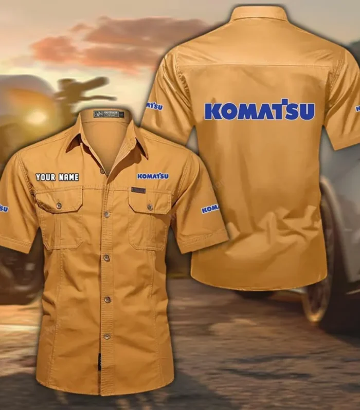 Heavy Duty Machine Exclusive Logo Short Sleeved Shirt, Gift For Heavy Duty Machine Enthusiasts CAR444 - Turmeric