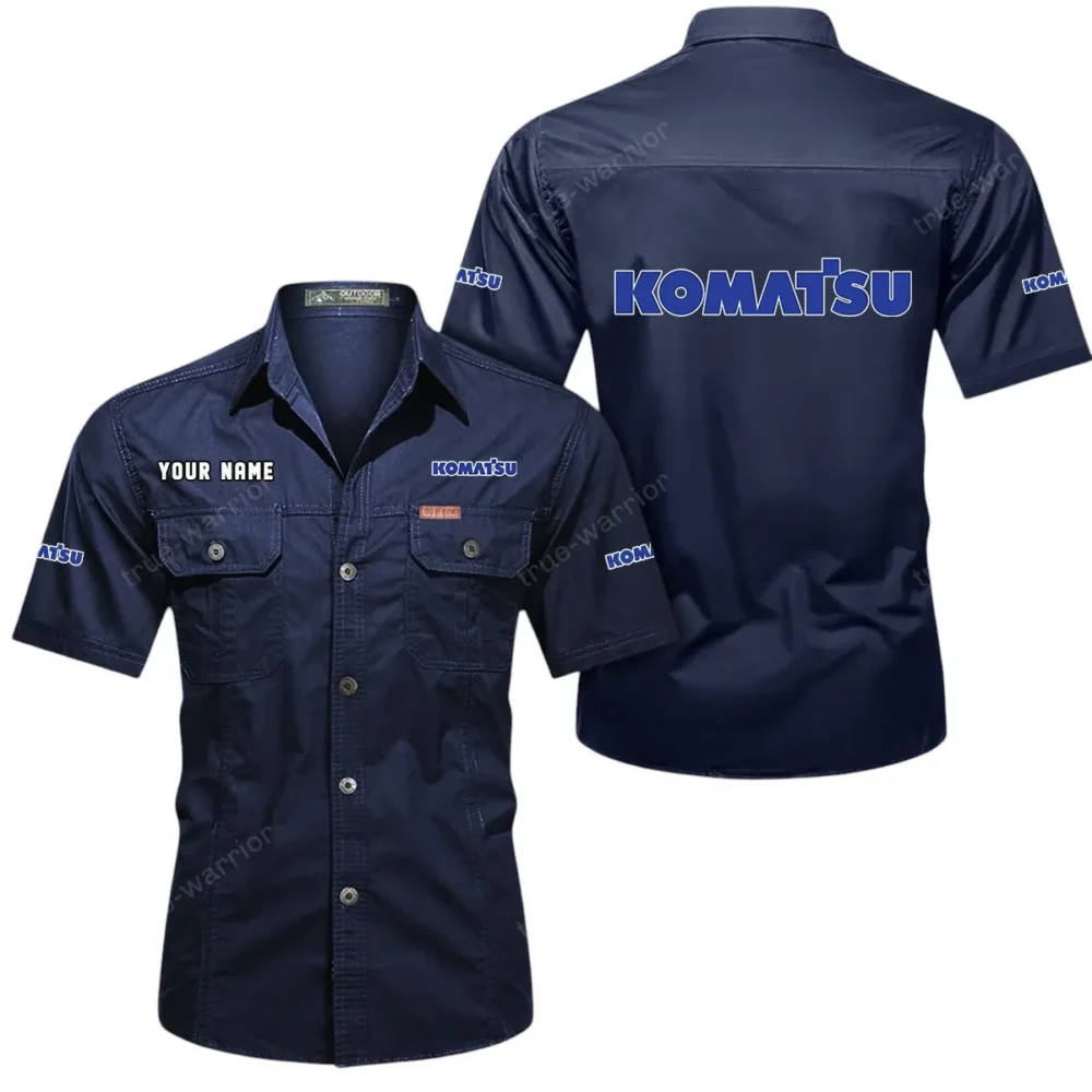 Worksite Legend Exclusive Logo Short Sleeved Shirt, Gift For Worksite Legend Enthusiasts CAR444 - Dark Blue - Image 2