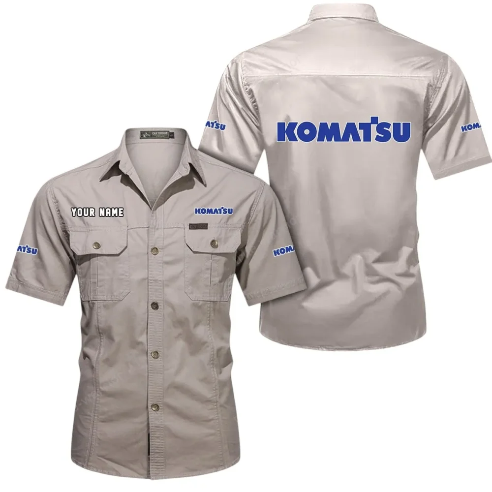 Worksite Legend Exclusive Logo Short Sleeved Shirt, Gift For Worksite Legend Enthusiasts CAR444 - Beige - Image 2