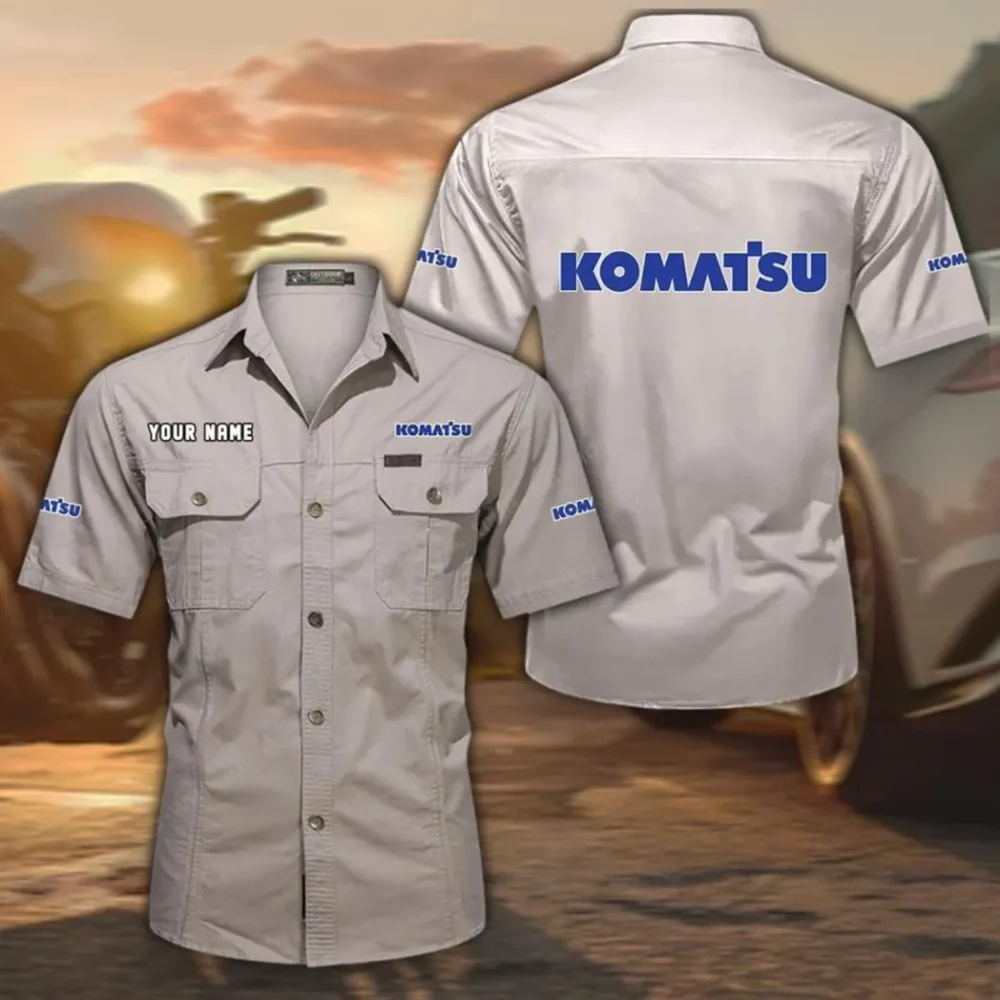 Worksite Legend Exclusive Logo Short Sleeved Shirt, Gift For Worksite Legend Enthusiasts CAR444 - Beige