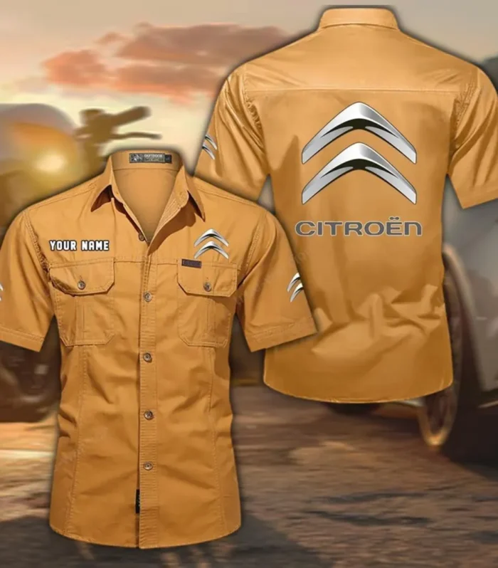 Practical Hatchback Exclusive Logo Short Sleeved Shirt, Gift For Practical Hatchback Lovers CAR444 - Turmeric
