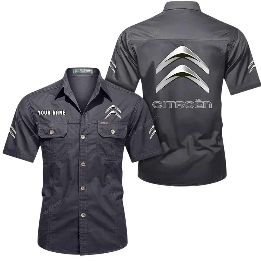 Auto Urban Ride Exclusive Logo Short Sleeved Shirt, Gift For Auto Urban Ride Lovers CAR444 - Gray - Image 2