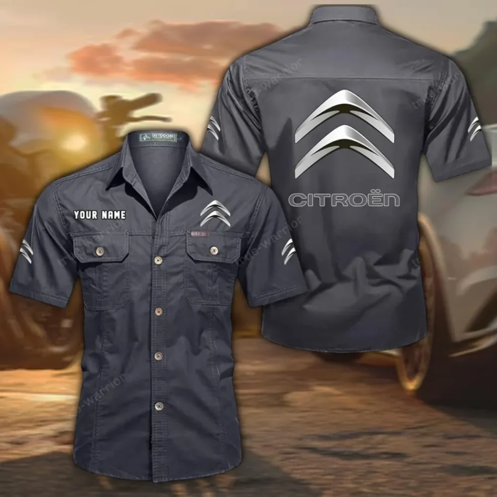 Auto Urban Ride Exclusive Logo Short Sleeved Shirt, Gift For Auto Urban Ride Lovers CAR444 - Gray