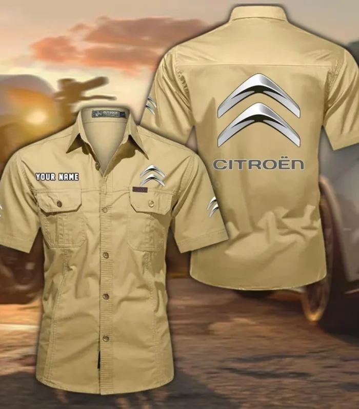 Small SUV Exclusive Logo Short Sleeved Shirt, Gift For Small SUV Lovers CAR444 - Khaki