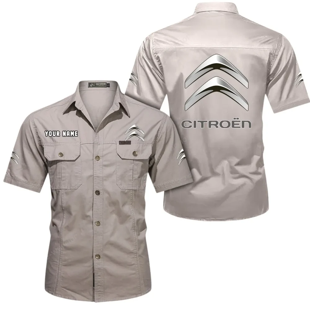 Commuter Vehicle Exclusive Logo Short Sleeved Shirt, Gift For Commuter Vehicle Lovers CAR444 - Beige - Image 2