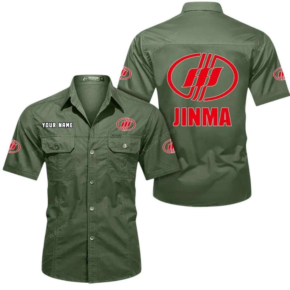 Compact Farm Tractor Exclusive Logo Short Sleeved Shirt, Gift For Compact Farm Tractor Lovers CAR444 - Army Green - Image 2
