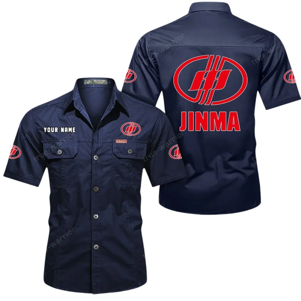 Mini Agricultural Tractor Exclusive Logo Short Sleeved Shirt, Gift For Mini Agricultural Tractor Enthusiasts CAR444 - Dark Blue - Image 2