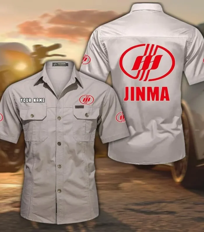 Versatile Tractor Exclusive Logo Short Sleeved Shirt, Gift For Versatile Tractor Enthusiasts CAR444 - Beige