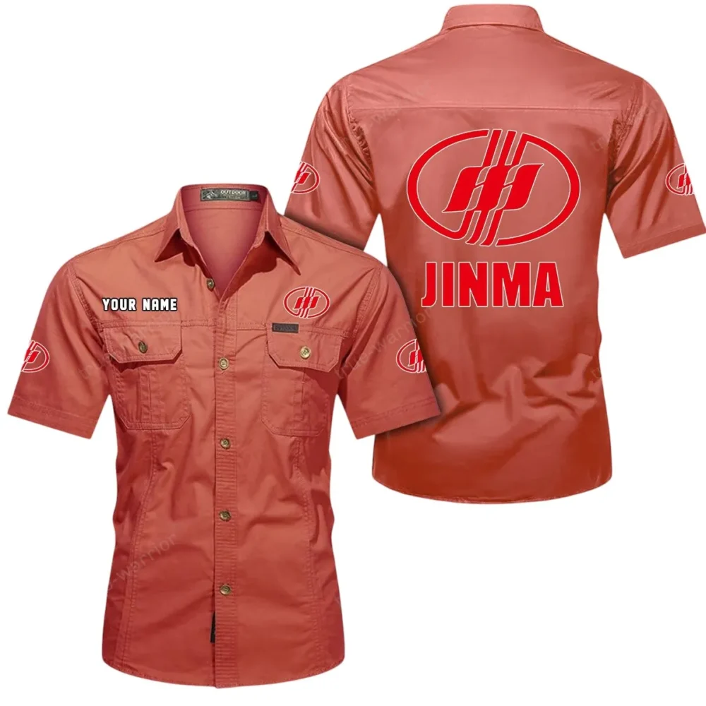 Compact Plowing Machine Exclusive Logo Short Sleeved Shirt, Gift For Compact Plowing Machine Enthusiasts CAR444 - Red - Image 2