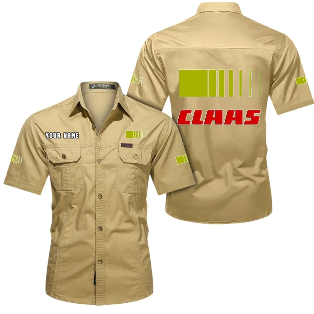 Agro Machine Exclusive Logo Short Sleeved Shirt, Gift For Agro Machine Lovers CAR444 - Khaki - Image 2