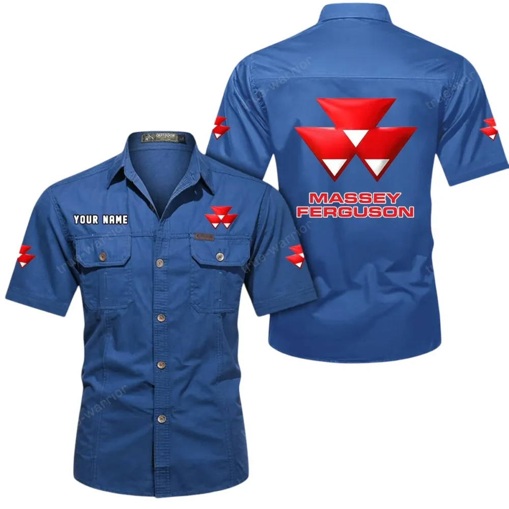 Agriforce Equipment Exclusive Logo Short Sleeved Shirt, Gift For Agriforce Equipment Enthusiasts CAR444 - Cowboy Blue - Image 2