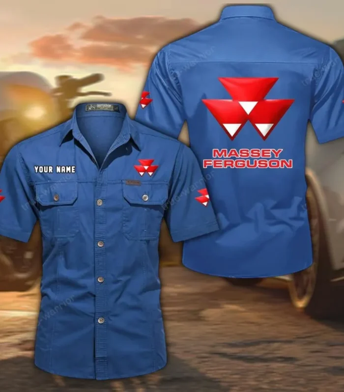 Agriforce Equipment Exclusive Logo Short Sleeved Shirt, Gift For Agriforce Equipment Enthusiasts CAR444 - Cowboy Blue