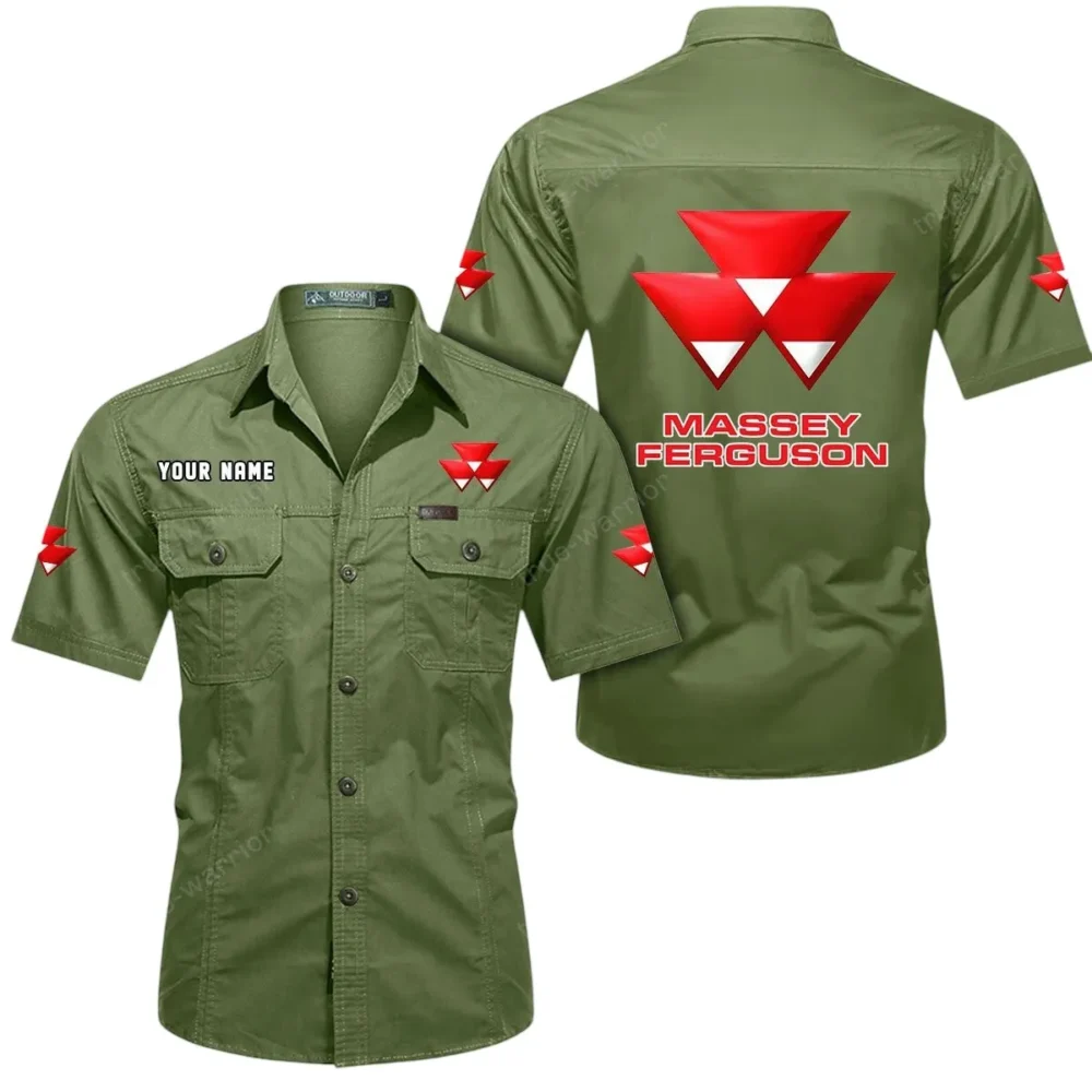 Powergrow Machines Exclusive Logo Short Sleeved Shirt, Gift For Powergrow Machines Enthusiasts CAR444 - Fruit Green - Image 2