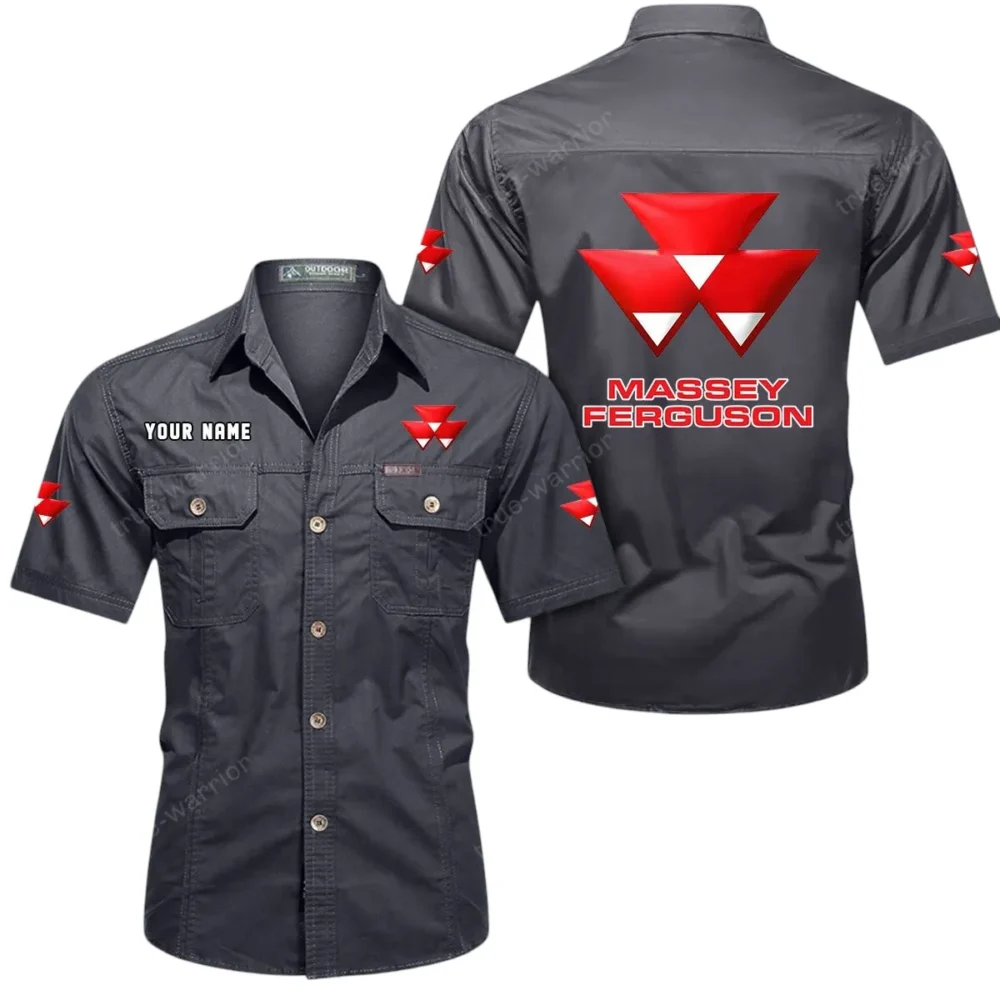 Cropking Equipment Exclusive Logo Short Sleeved Shirt, Gift For Cropking Equipment Enthusiasts CAR444 - Gray - Image 2