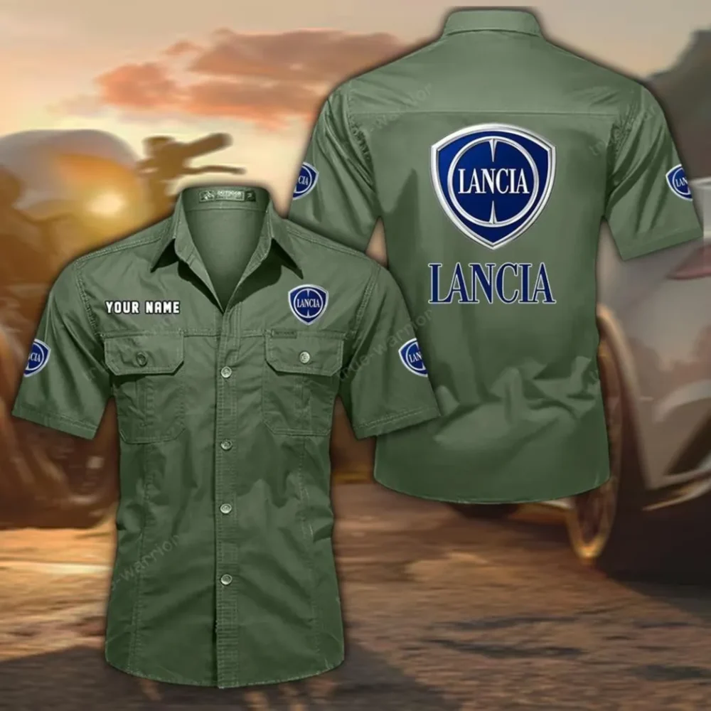 Elegante Auto Exclusive Logo Short Sleeved Shirt, Gift For Elegante Auto Enthusiasts CAR444 - Army Green