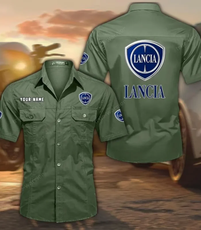 Elegante Auto Exclusive Logo Short Sleeved Shirt, Gift For Elegante Auto Enthusiasts CAR444 - Army Green