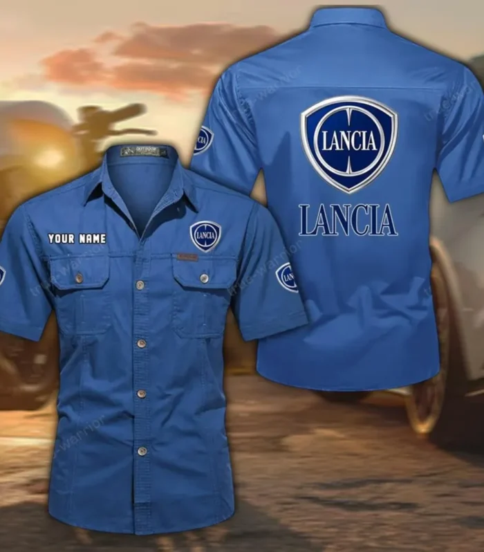 Bella Strada Exclusive Logo Short Sleeved Shirt, Gift For Bella Strada Enthusiasts CAR444 - Cowboy Blue