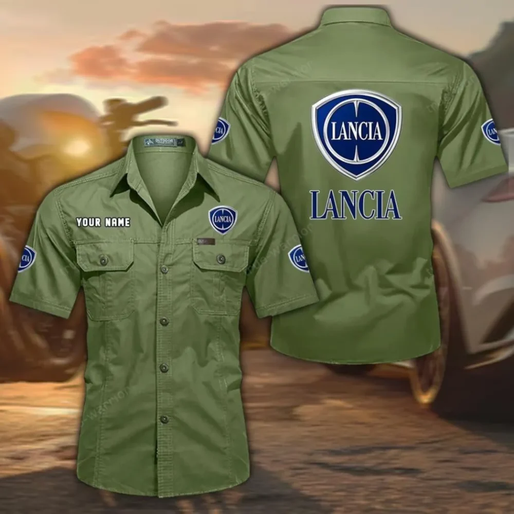 Lusso Cars Exclusive Logo Short Sleeved Shirt, Gift For Lusso Cars Enthusiasts CAR444 - Fruit Green