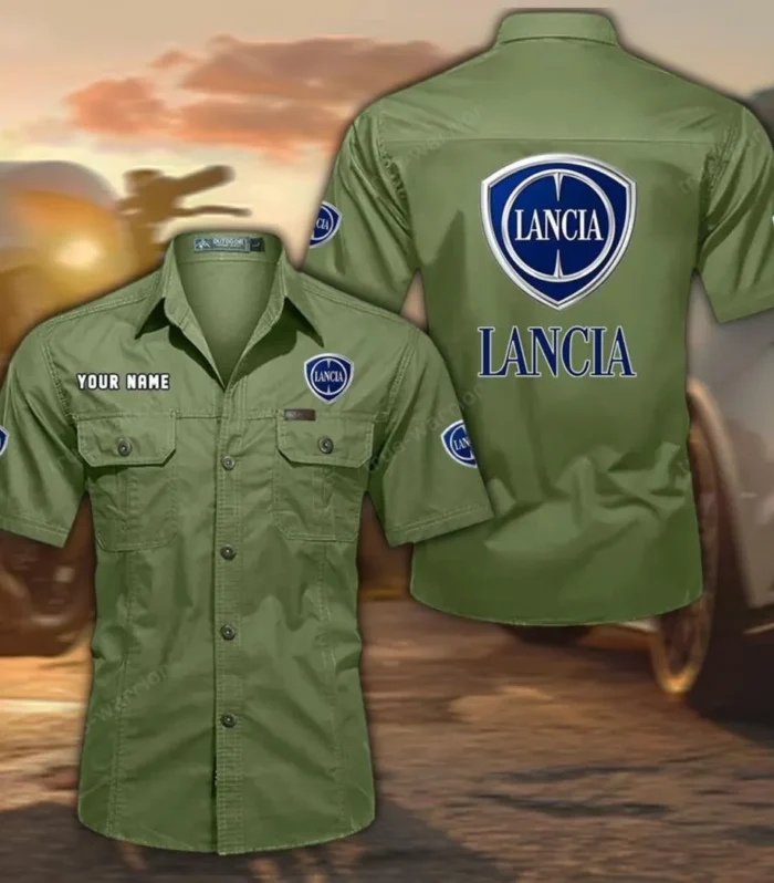 Lusso Cars Exclusive Logo Short Sleeved Shirt, Gift For Lusso Cars Enthusiasts CAR444 - Fruit Green