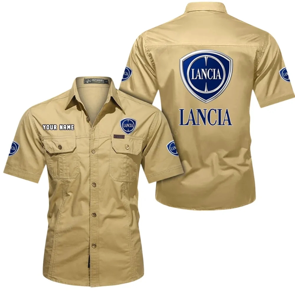Classico Auto Exclusive Logo Short Sleeved Shirt, Gift For Classico Auto Lovers CAR444 - Khaki - Image 2