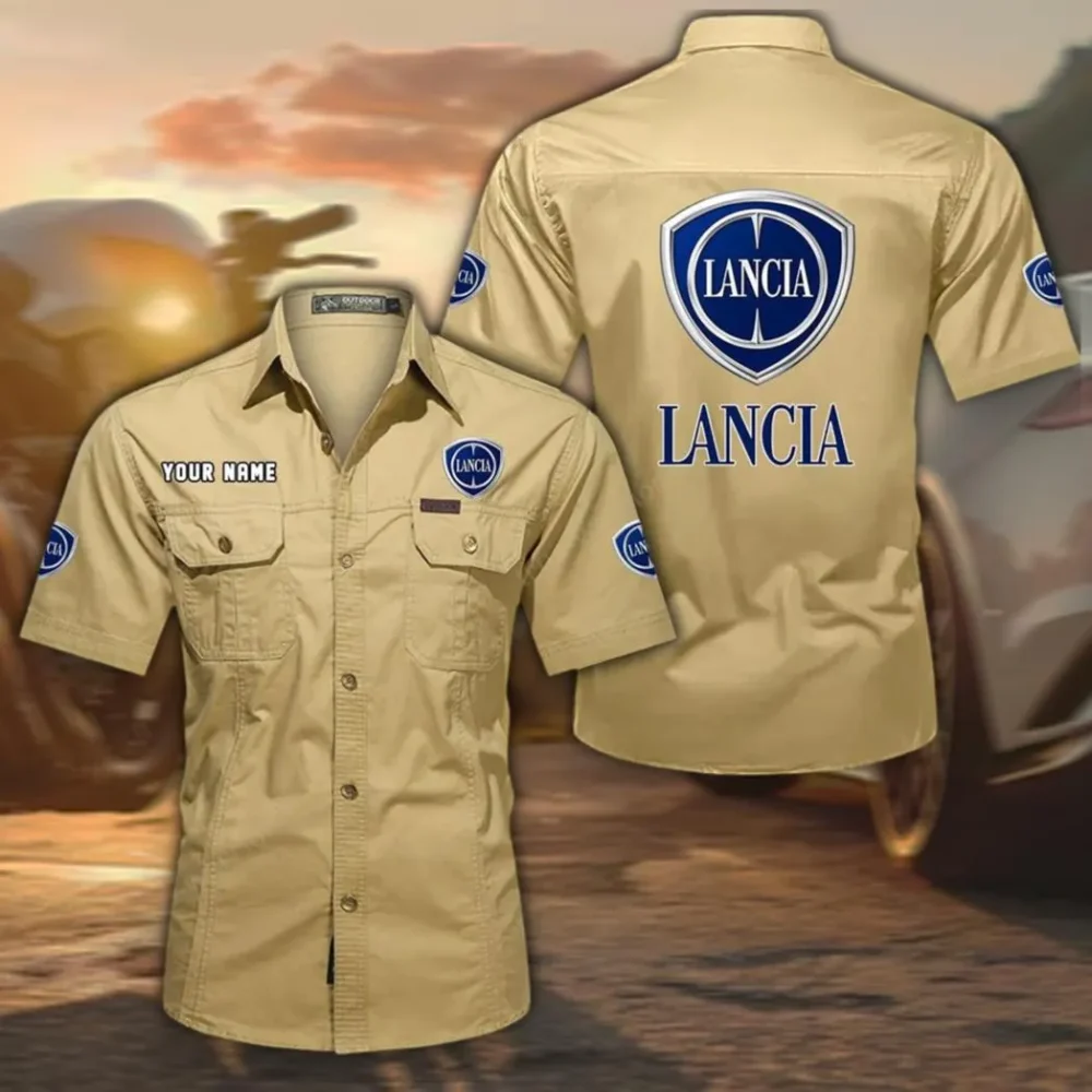 Classico Auto Exclusive Logo Short Sleeved Shirt, Gift For Classico Auto Lovers CAR444 - Khaki