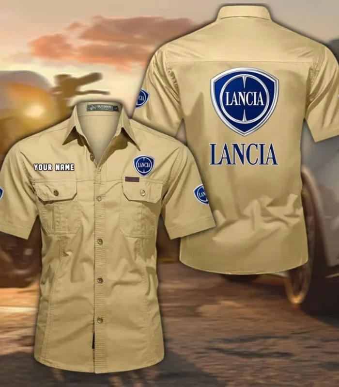 Classico Auto Exclusive Logo Short Sleeved Shirt, Gift For Classico Auto Lovers CAR444 - Khaki