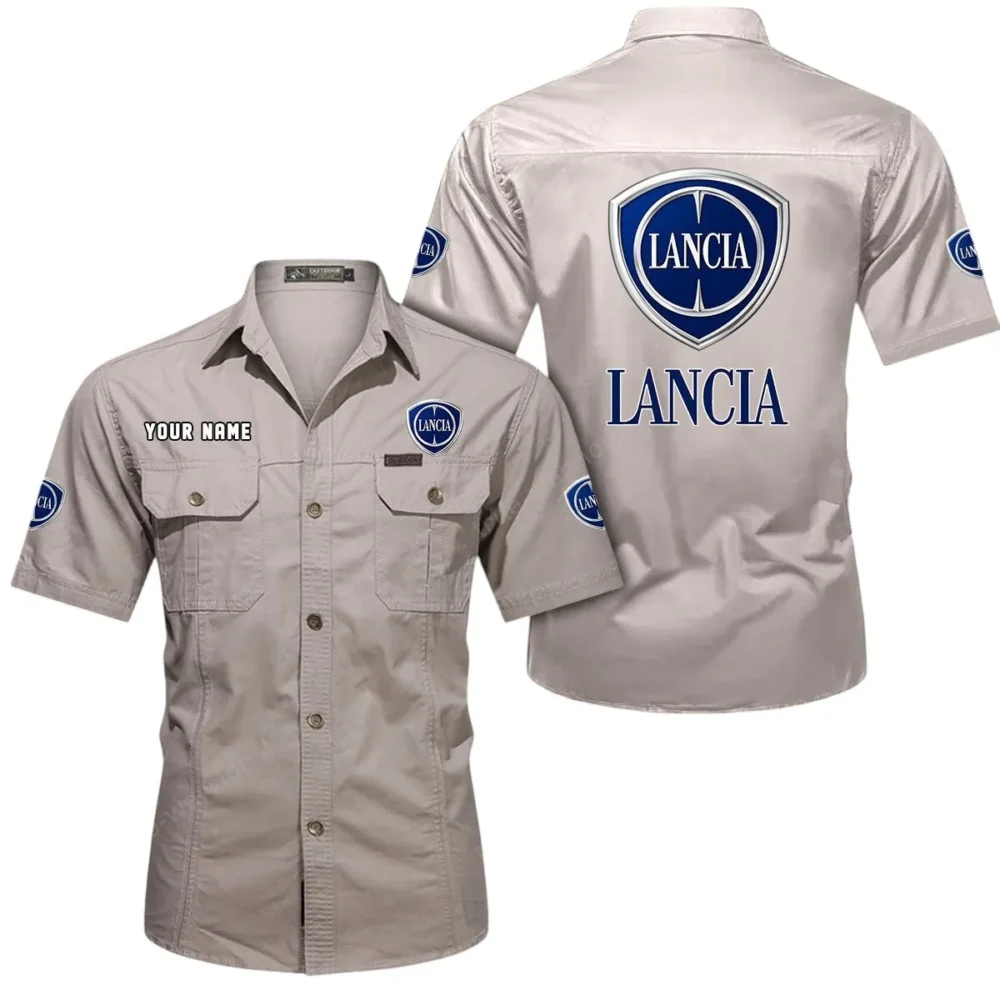 Roma Ride Exclusive Logo Short Sleeved Shirt, Gift For Roma Ride Lovers CAR444 - Beige - Image 2