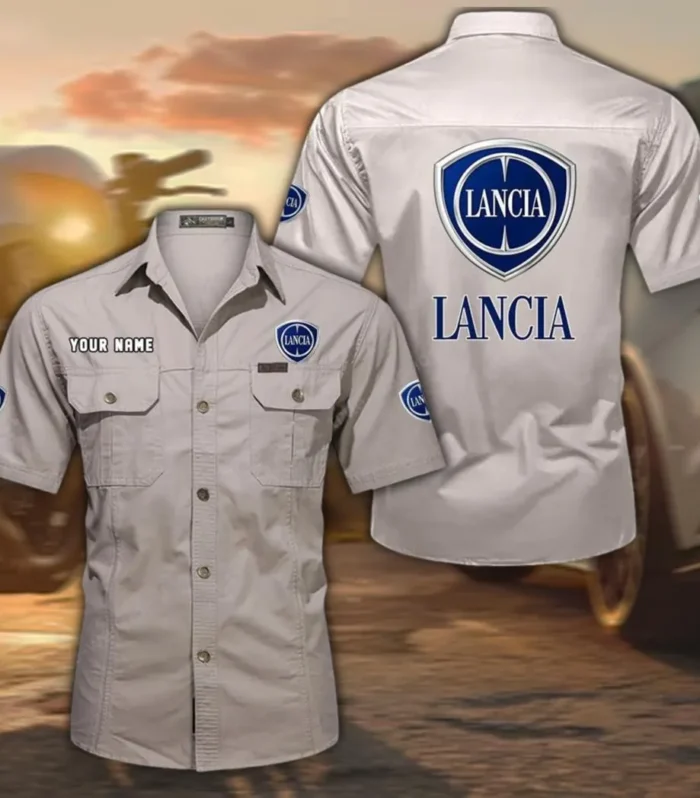 Roma Ride Exclusive Logo Short Sleeved Shirt, Gift For Roma Ride Lovers CAR444 - Beige