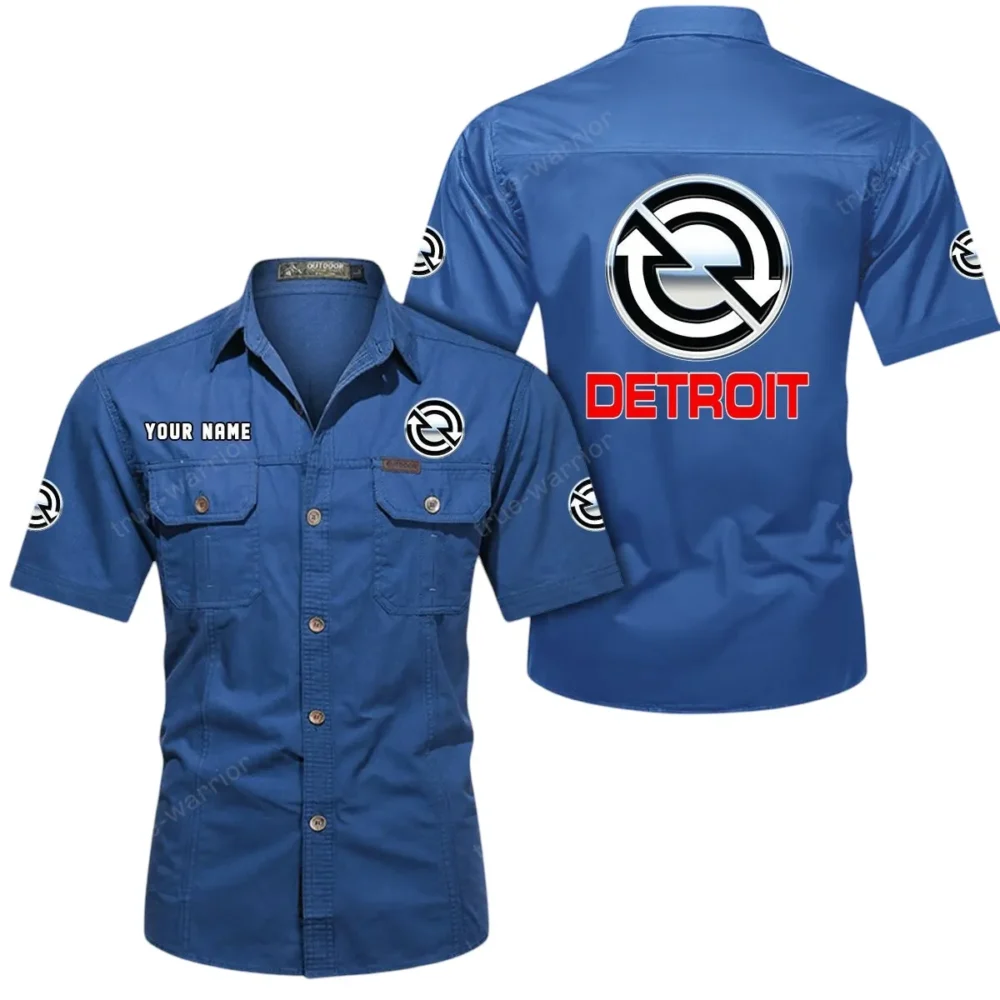 TorqueMax Motors Exclusive Logo Short Sleeved Shirt, Gift For TorqueMax Motors Lovers CAR444 - Cowboy Blue - Image 2