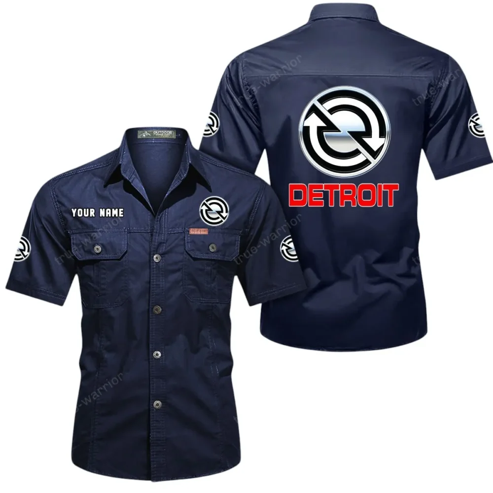 SteelForce Engines Exclusive Logo Short Sleeved Shirt, Gift For SteelForce Engines Lovers CAR444 - Dark Blue - Image 2