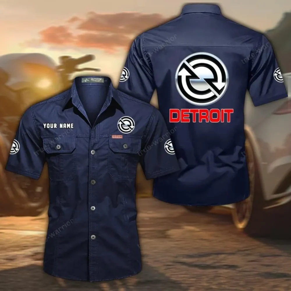 SteelForce Engines Exclusive Logo Short Sleeved Shirt, Gift For SteelForce Engines Lovers CAR444 - Dark Blue