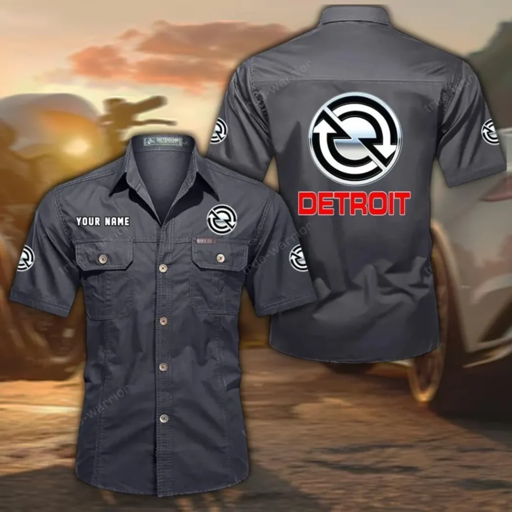 TurboDrive Engines Exclusive Logo Short Sleeved Shirt, Gift For TurboDrive Engines Enthusiasts CAR444 - Gray
