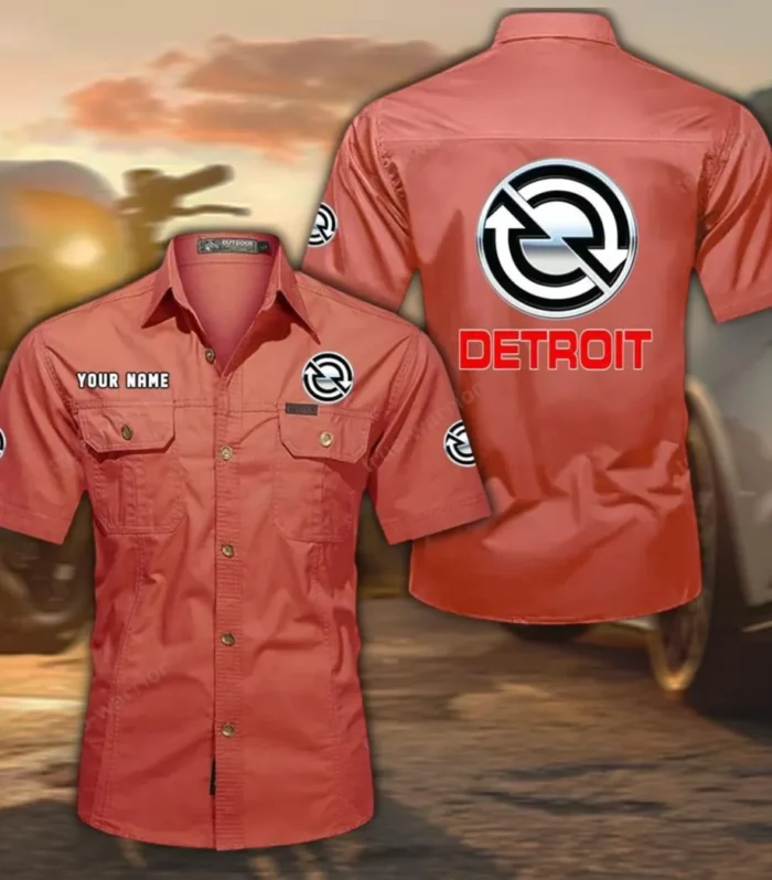 MegaDrive Diesel Exclusive Logo Short Sleeved Shirt, Gift For MegaDrive Diesel Enthusiasts CAR444 - Red