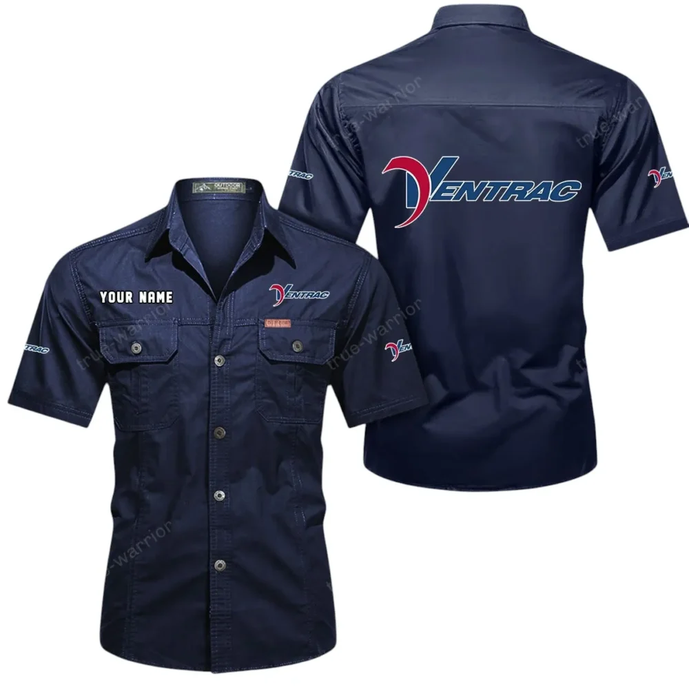 VersaMower Tractor Exclusive Logo Short Sleeved Shirt, Gift For VersaMower Tractor Enthusiasts CAR444 - Dark Blue - Image 2