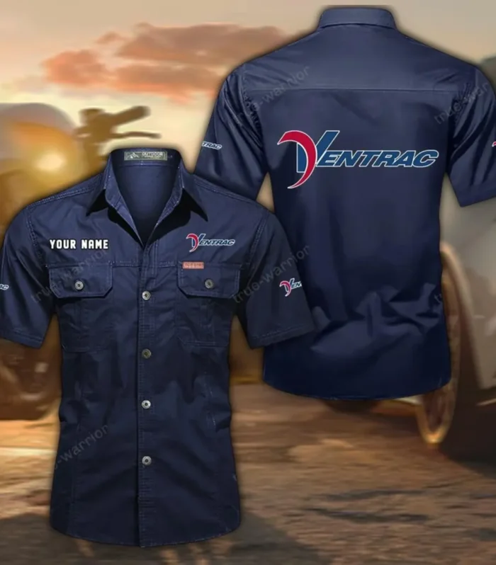 VersaMower Tractor Exclusive Logo Short Sleeved Shirt, Gift For VersaMower Tractor Enthusiasts CAR444 - Dark Blue