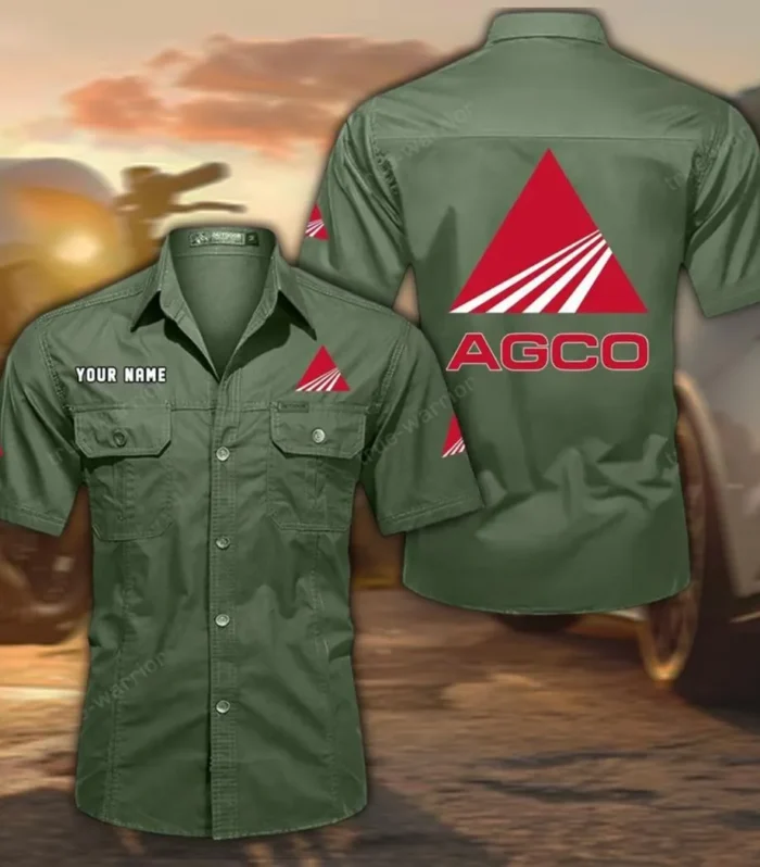 AgroTech Machines Exclusive Logo Short Sleeved Shirt, Gift For AgroTech Machines Lovers CAR444 - Army Green