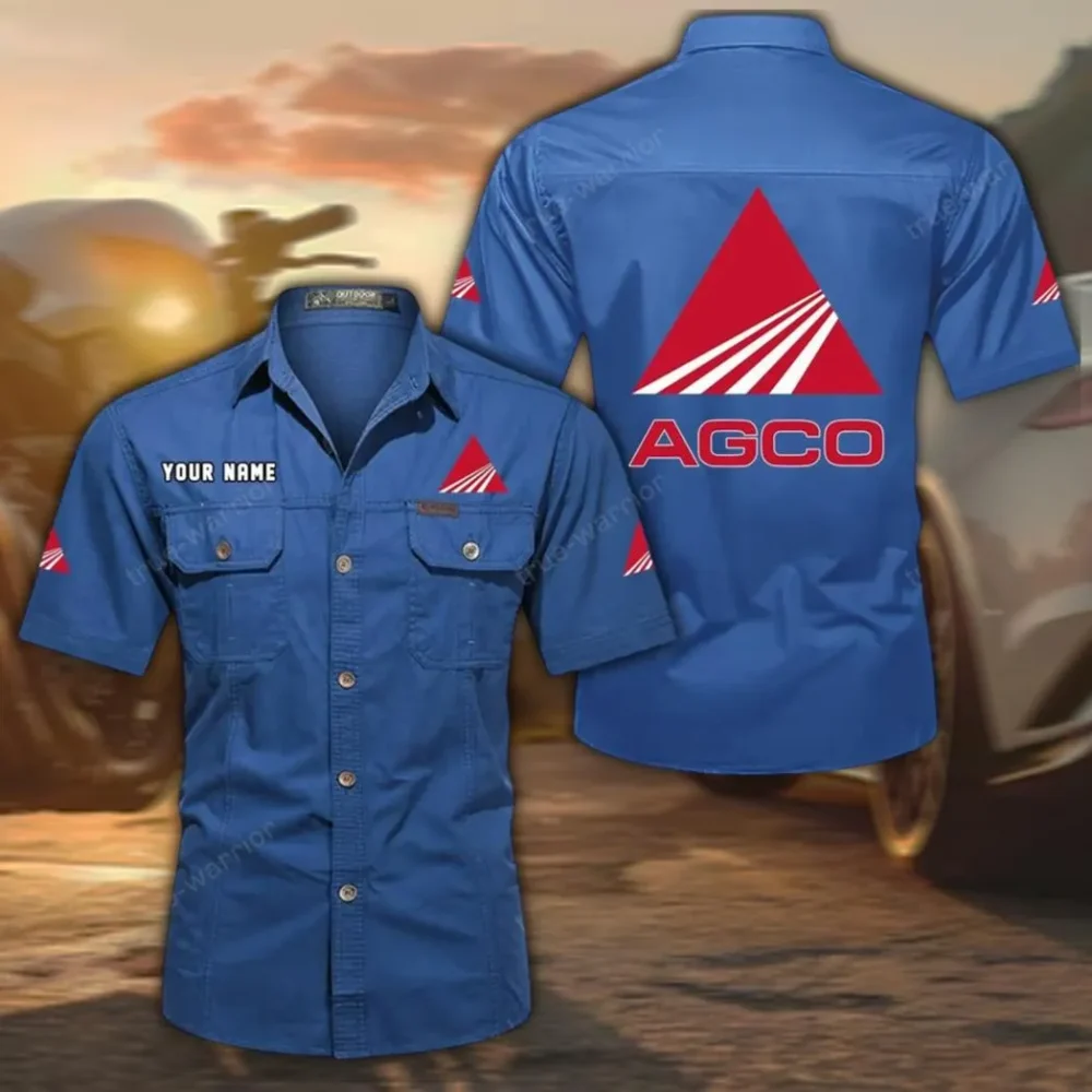 GreenTrail Tractors Exclusive Logo Short Sleeved Shirt, Gift For GreenTrail Tractors Lovers CAR444 - Cowboy Blue