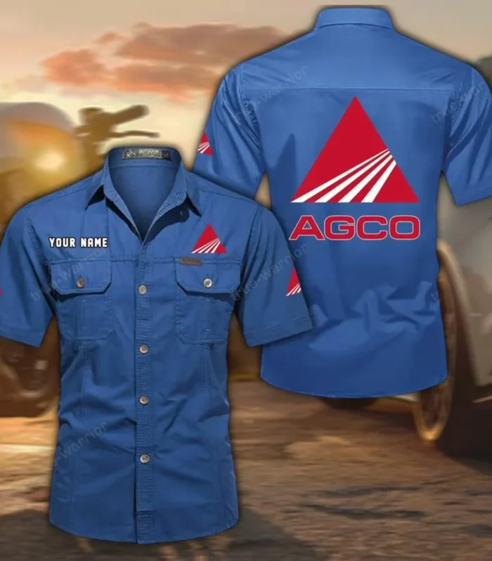 GreenTrail Tractors Exclusive Logo Short Sleeved Shirt, Gift For GreenTrail Tractors Lovers CAR444 - Cowboy Blue