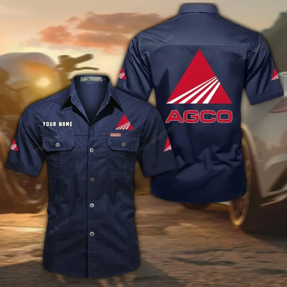 PowerFarm Machinery Exclusive Logo Short Sleeved Shirt, Gift For PowerFarm Machinery Lovers CAR444 - Dark Blue