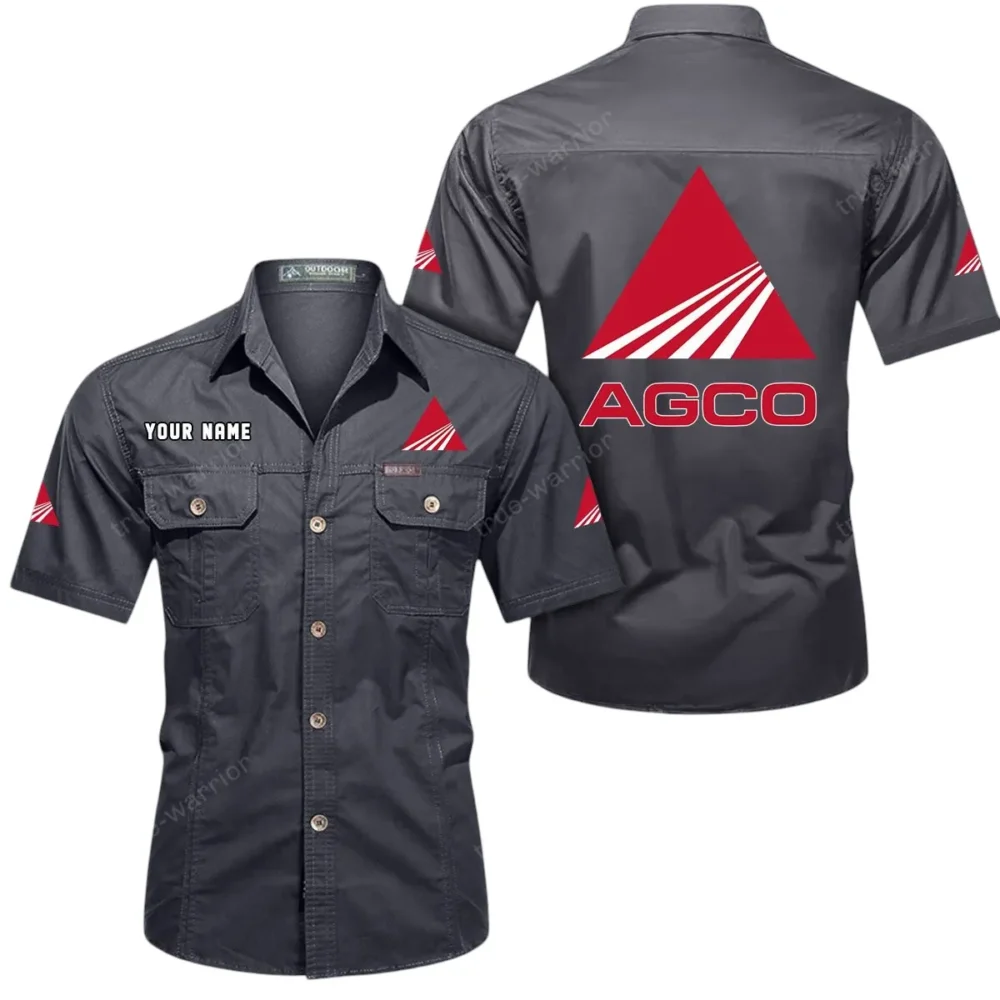 FarmForce Vehicles Exclusive Logo Short Sleeved Shirt, Gift For FarmForce Vehicles Enthusiasts CAR444 - Gray - Image 2