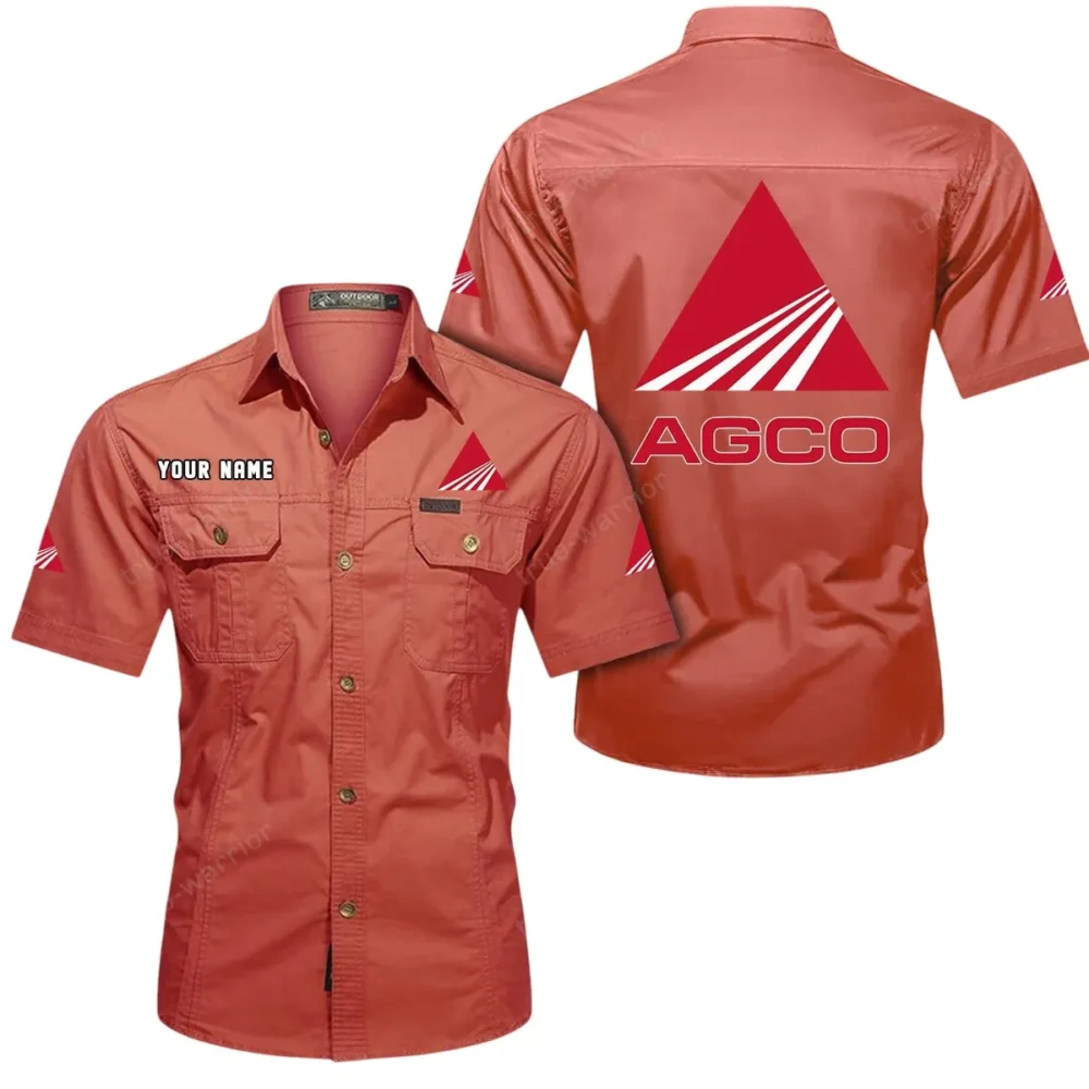 FieldCraft Machinery Exclusive Logo Short Sleeved Shirt, Gift For FieldCraft Machinery Enthusiasts CAR444 - Red - Image 2
