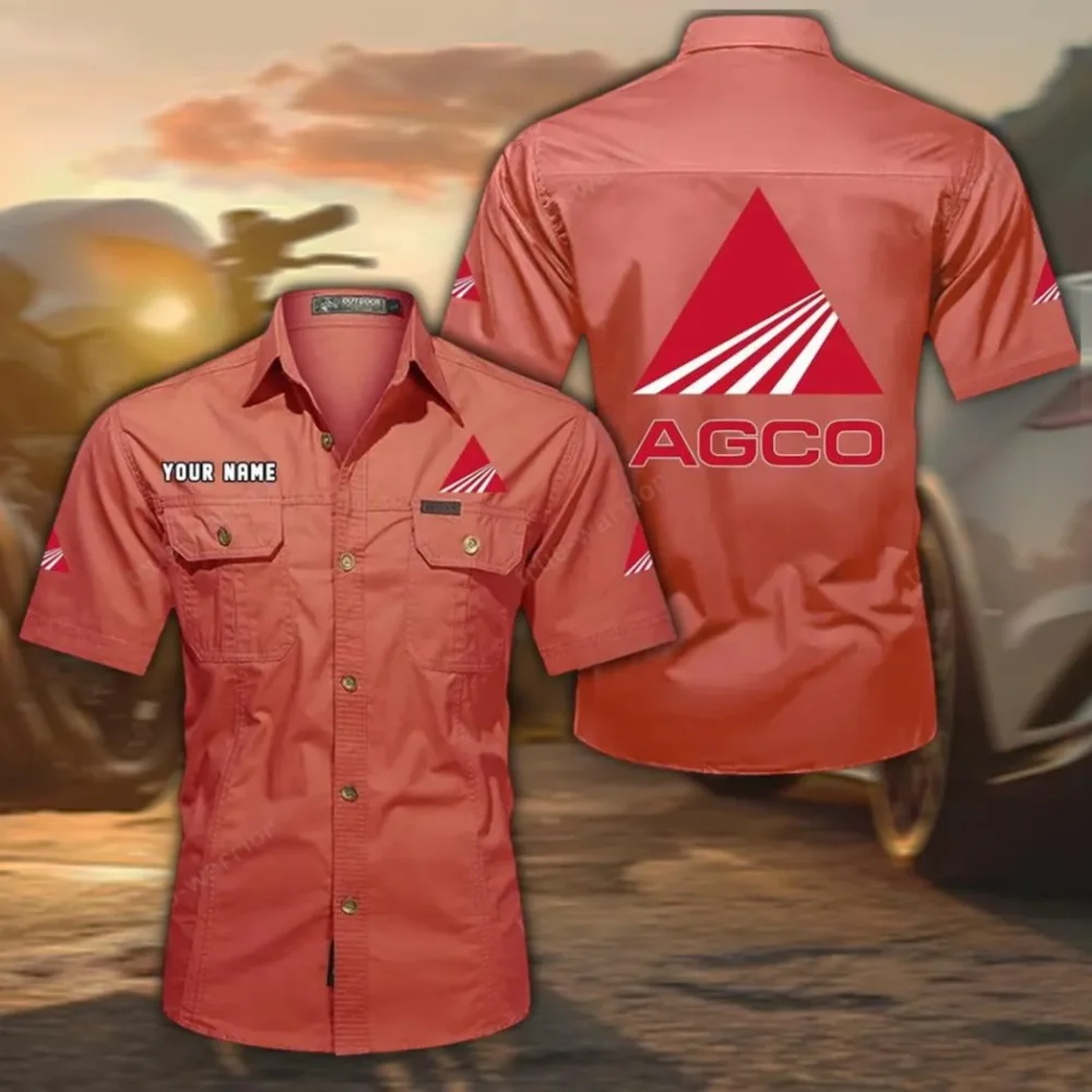 FieldCraft Machinery Exclusive Logo Short Sleeved Shirt, Gift For FieldCraft Machinery Enthusiasts CAR444 - Red