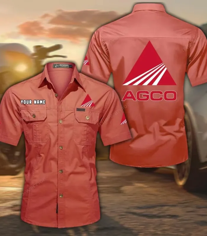 FieldCraft Machinery Exclusive Logo Short Sleeved Shirt, Gift For FieldCraft Machinery Enthusiasts CAR444 - Red