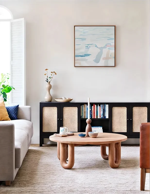 Coffee Table Solid Wood Lena Elegant Contemporary