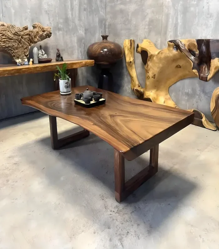 Tea Table Solid Wood Two Person Minimalist Compact